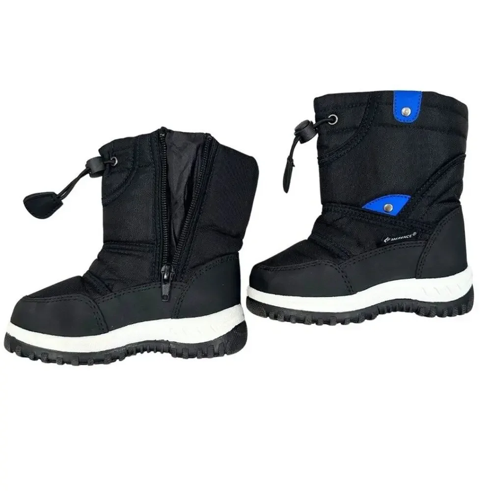 EQUICK Boys Girls Winter Boots Waterproof Lightweight Kid Snow Boots with Fur 25